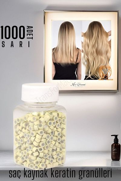 Transformacion Yellow Nano Hair Welding Beads - 1000 Pieces720357