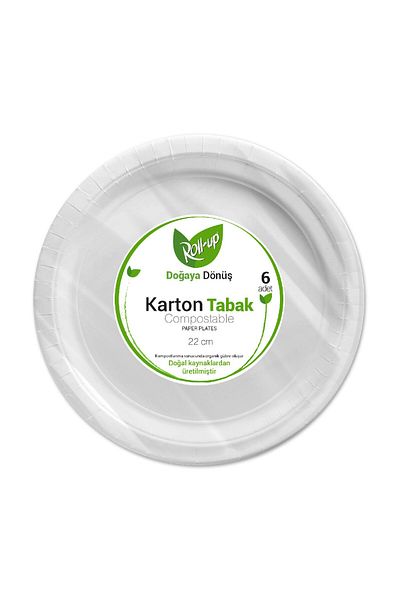 Roll-Up 22 cm 6-Li Cardboard Plate Return to Nature