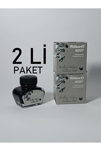 Pelikan 4001 DOLMA KALEM MÜREKKEBİ 30 Ml  2 ADET SİYAH