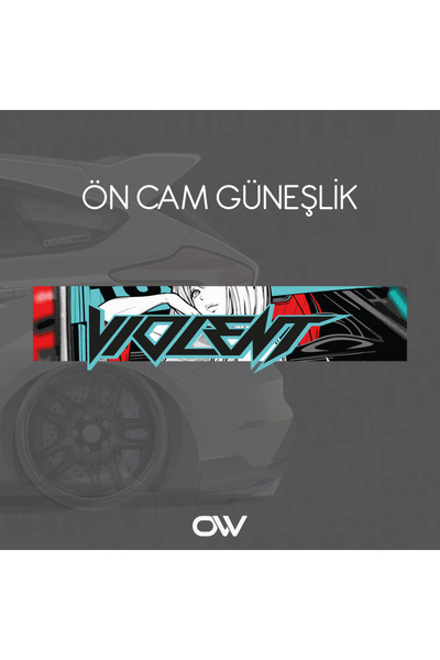 OkyayWorks Ön Cam Güneşlik- Araba-Motosiklet Etiket Sticker