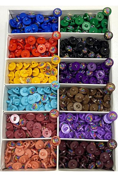 karantuhafiye Baby Button / Colored Glitter Model / 10 Coffee Units