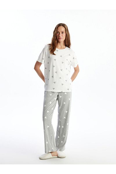 LC Waikiki New Season Crew Neck Printed Women's Pajama Top - S5Bg97Z8