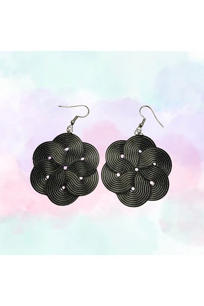 ES GRAFİK REKLAM Hexagonal Spiral Earrings