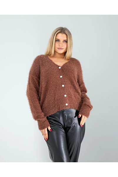 KarşıVitrin Brown Beard Knitwear Cardigan