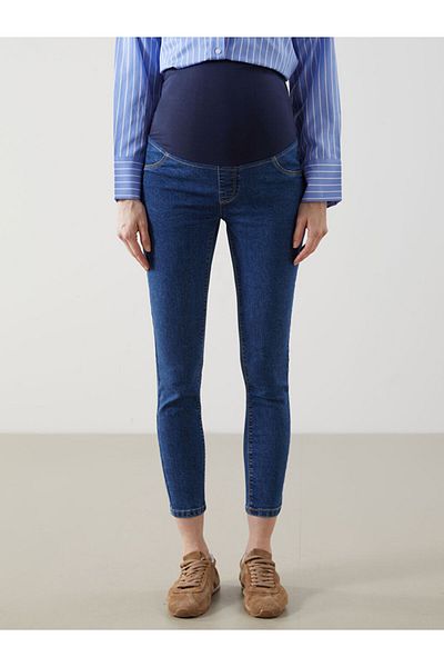 LC Waikiki LCWAIKIKI Pantaloni de maternitate Indigo cu panouri pentru abdomen Mercury Skinny Fit pentru maternitate