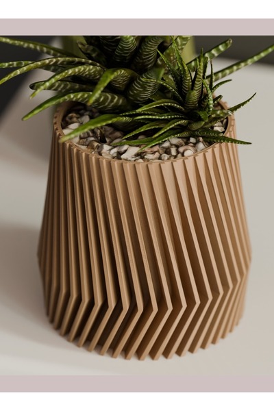 3D Brothers Modern Ribbed Plant Pot Vase