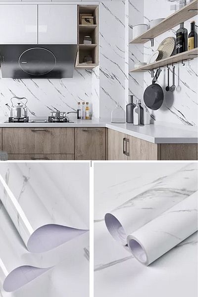 hayret sepeti 5 Meter Marble Pattern Veneer for Kitchen Countertop, Table and Cabinets