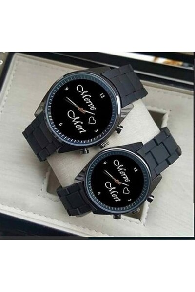 Bika Time Sevgiliye Doğum Günü Hediyesi Çift Saat Kombini İsim Baskılı Kişiye...