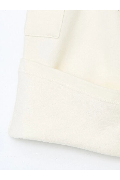 LC Waikiki Lcw Kids Ecru Girl's Jogger Pants with Elastic Waist