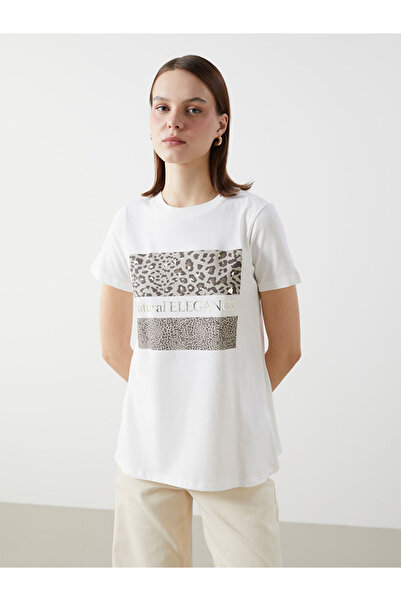 LC Waikiki منتجات فريزن ستور التي لا مثيل لها I تي شيرت نسائي مطرز بياقة على ...