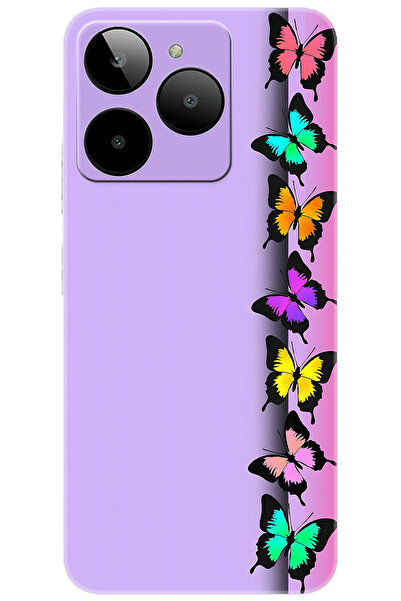 General Mobile Era 30 (G518) Uyumlu Kılıf Desen Baskılı Silikon Kelebek STK:6...