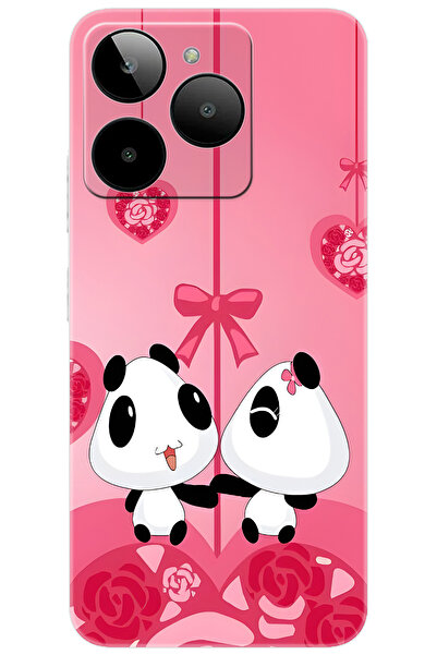 General Mobile Era 30 (G518) Uyumlu Kılıf Desen Baskılı Silikon Sevimli Panda...