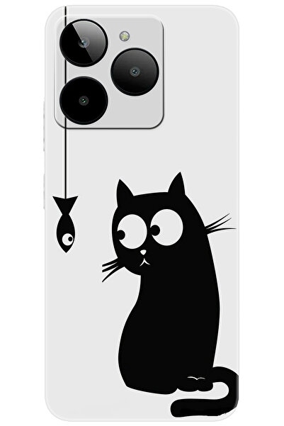 General Mobile Era 30 (G518) Uyumlu Kılıf Desen Baskılı Silikon Balık ve Kedi...