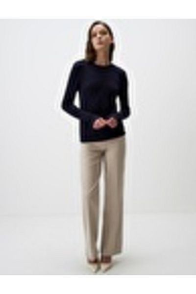 Jimmy Key Navy Blue Crew Neck Slim Fit Knitwear Sweater Size: XL