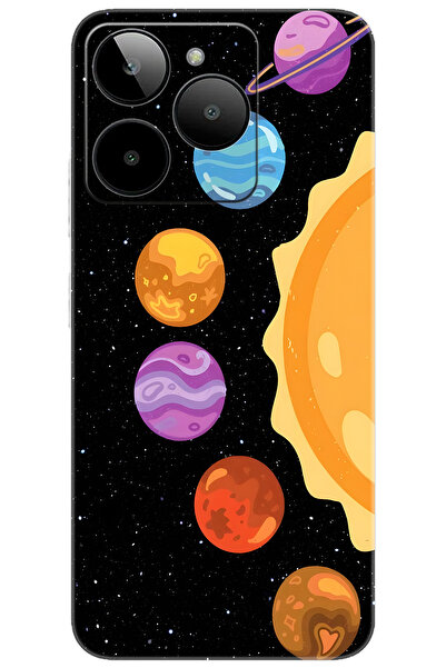 General Mobile Era 30 (G518) Uyumlu Kılıf Desen Baskılı Silikon Gezegenler Ta...