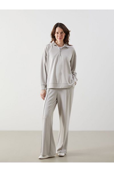 LC Waikiki Lcw Comfort Gray Women's Sweatpants with Elastic Waist