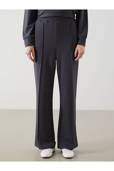 LC Waikiki Pantaloni de trening pentru femei LCW Comfort Antracit cu talie elastică