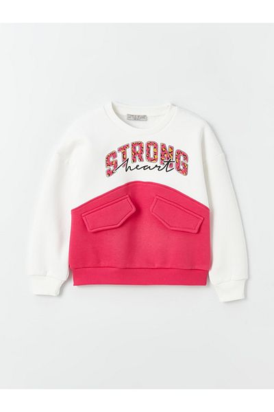 Little Star Girl's Pocket Look Strong Sweatshirt Size: 8 Years
