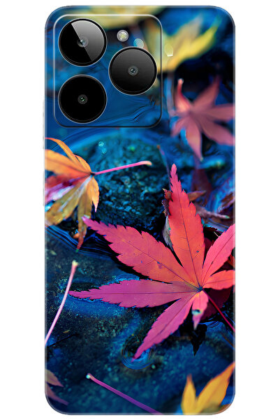 General Mobile Era 30 (G518) Uyumlu Kılıf Desen Baskılı Silikon Yapraklar STK...