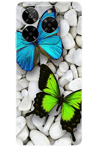 General Mobile ERA 50 (G318) Uyumlu Kılıf Desen Baskılı Silikon Kelebekler ST...