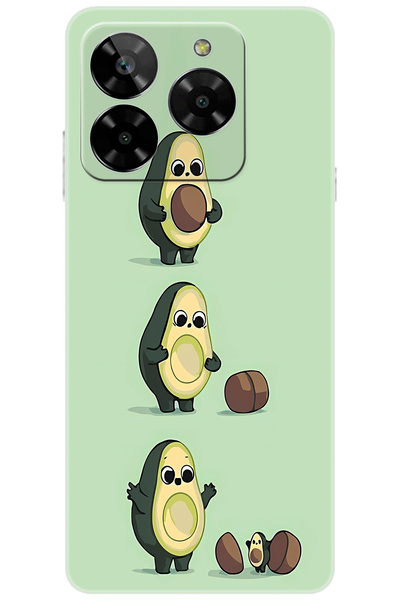 General Mobile ERA 50 (G318) Uyumlu Kılıf Desen Baskılı Silikon Avakado STK:618 CP-Etn5FCm