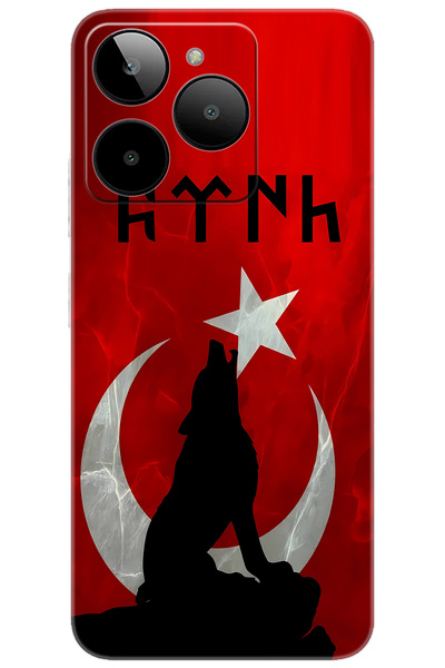General Mobile Era 30 (G518) Uyumlu Kılıf Desen Baskılı Silikon Kurt ve Göktü...