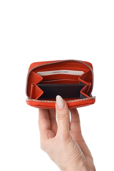 WATCHOFROYAL Lyon Kırmızı Hakiki Deri Cüzdan Kartlık