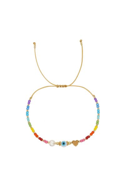 Choice Gz-b23073101a Go2boho Evil Eye Gold Plated Charm Pearl Bracelet Women Pulsera Jewelry Handmade Strin