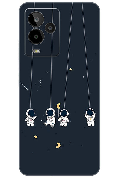 General Mobile GM 24 PRO (G514) Uyumlu Kılıf Desen Baskılı Silikon Astronot S...