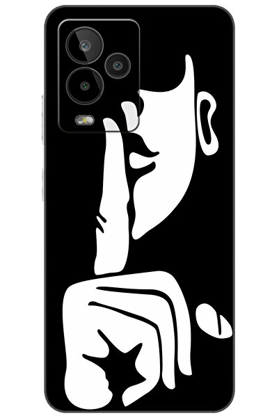 General Mobile GM 24 PRO (G514) Uyumlu Kılıf Desen Baskılı Silikon Siyah Beya...