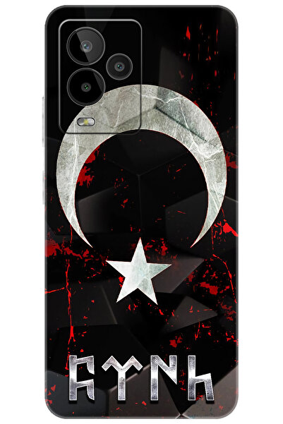 General Mobile GM 24 PRO (G514) Uyumlu Kılıf Desen Baskılı Silikon Ay Yıldız ...