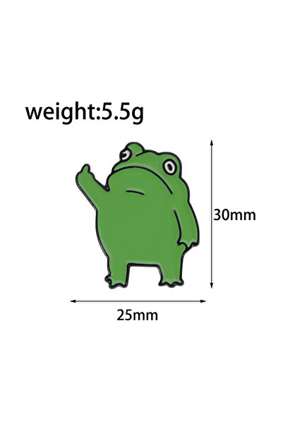Choice دبوس ضفدع مضحك بروش ضفدع عمودي بإصبع وسطى، شارة معدنية إبداعية على شكل...