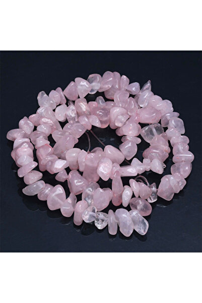 Choice الطول حوالي 39 سم خرز من الكوارتز الوردي 16 بوصة من الحجر الطبيعي رقائ...