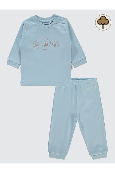 Civil Baby 1-9 Months Blue Organic Baby Pajamas Set