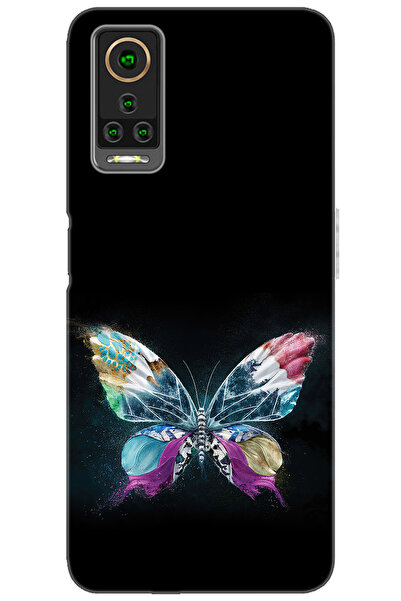 General Mobile GM 22 PRO (G702)Uyumlu Kılıf Desen Baskılı Silikon Kelebek Res...