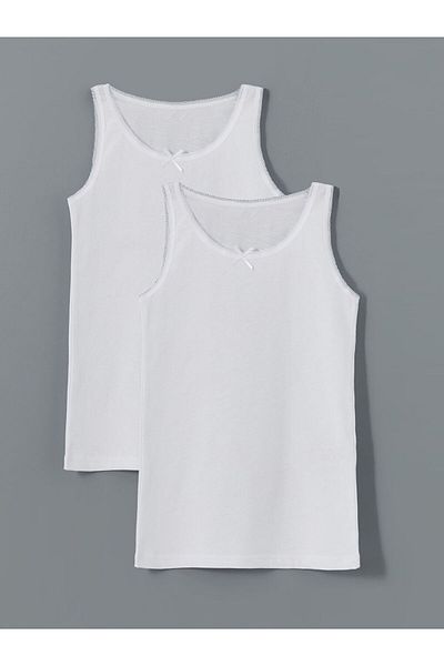 LC Waikiki New Season Crew Neck Girl's Undershirt 2 Pack - S50053Z4