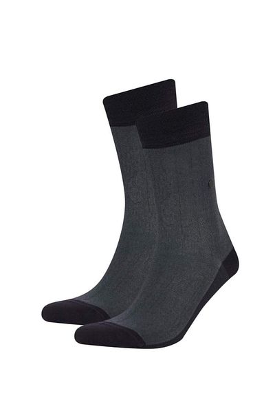 DeFacto New Season Men's Seamless Metal Pin Ultra Soft 2-Piece Bamboo Premium Long Socks