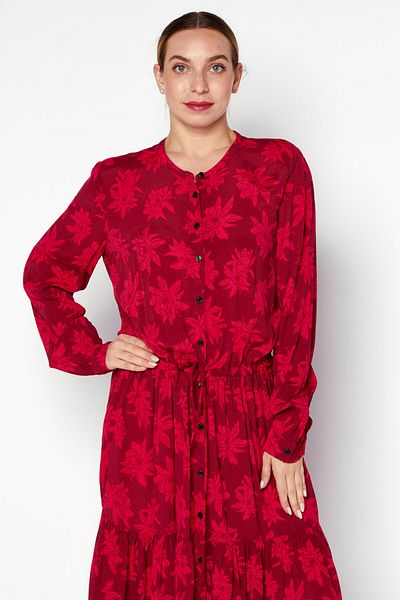 Tommy Hilfiger Women Allover Printed Maxi Dress, Red
