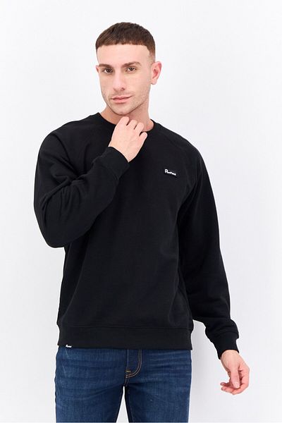 Penfield Men Crew Neck Long Sleeves Brand Logo Sweatshirt, Black