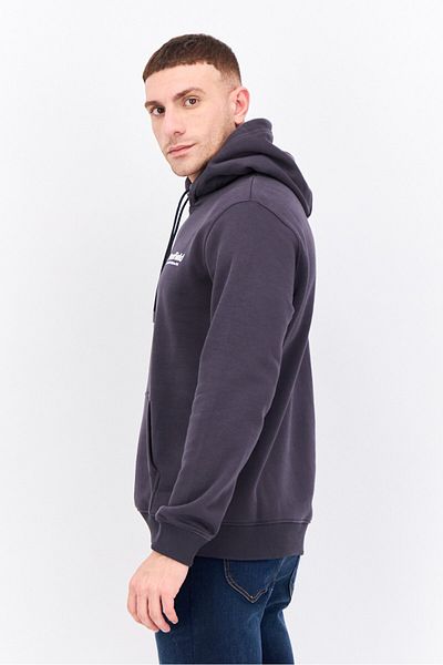 Penfield Men Hooded Brand Logo Long Sleeve Sweatshirt, Dark Grey