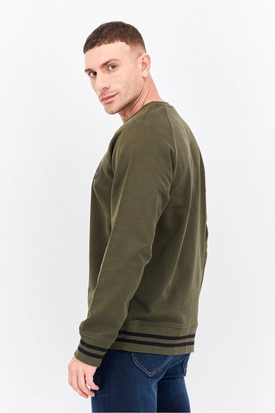 Penfield Men Crew Neck Brand Logo Long Sleeves Sweatshirt, Olive
