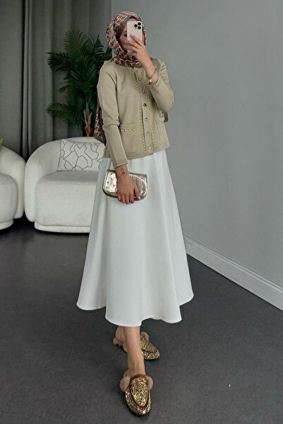 Şulemoda Giyim Μπεζ ζακέτα Mercerized Almira