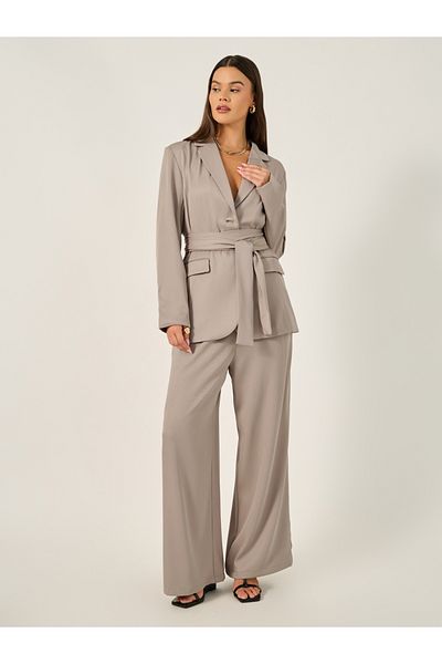 Styli Regular Fit Longline Belted Blazer