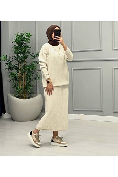 Aris collection Kadın Triko Kazaklı Etekli takım