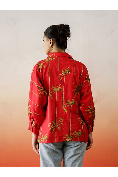 Sanskrutihomes By Styli Printed Regular Fit Collared Shirt