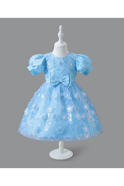 Mark & Mia Mark & Mia Elegant Embellished Bow Detailing Party Dress - Blue