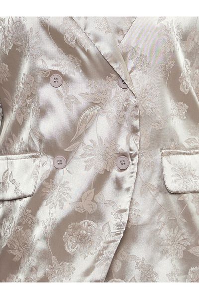 Styli Jacquard Regular Fit Double Breasted Balzer with Pockets