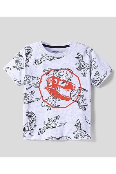 Primo Gino Primo Gino Cotton Dino Printed Pajama Sets (Pack of 2) - Black and White