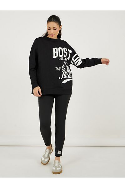 Styli Varsity Print Oversized Sweatshirt and Leggings Co-Ords