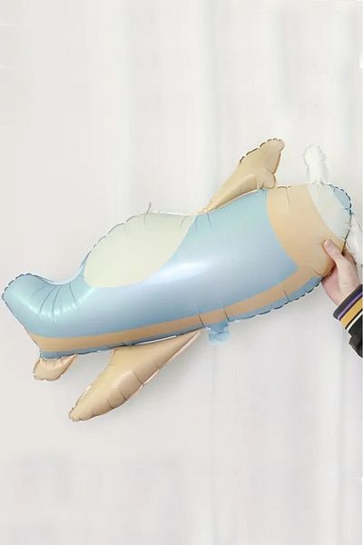 BeySüS Retro Airplane Foil Balloon - Blue